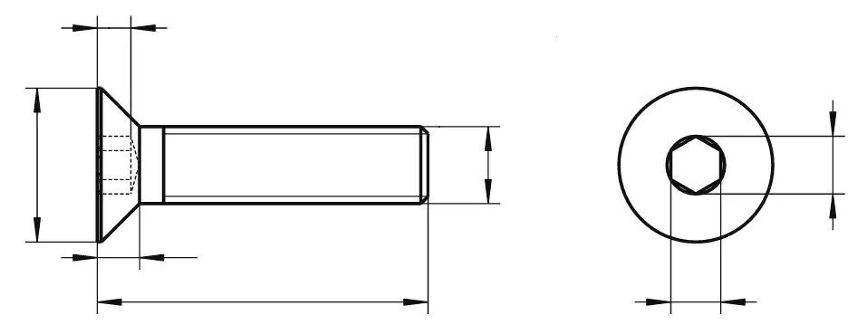 Śruba stożkowa DIN 7991 M10x20