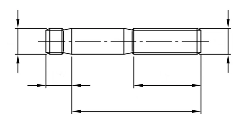 Śruba dwustronna nierdzewna M10x35